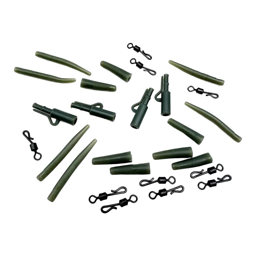 40PCS Carp Fishing Equipment Set with Rubber Hose and Q Swivels