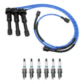 NGK 7mm Wire Set & Denso Iridium Spark Plug Kit for Amanti Santa Fe (2004–2006)