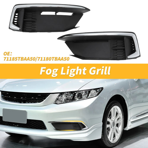 1 Pair Fog Light Grill for Honda Civic Coupe (2019–2021) 71185TBAA50