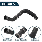 Radiator Hose for Volkswagen Golf (2009–2011) Rubber Plastic Black