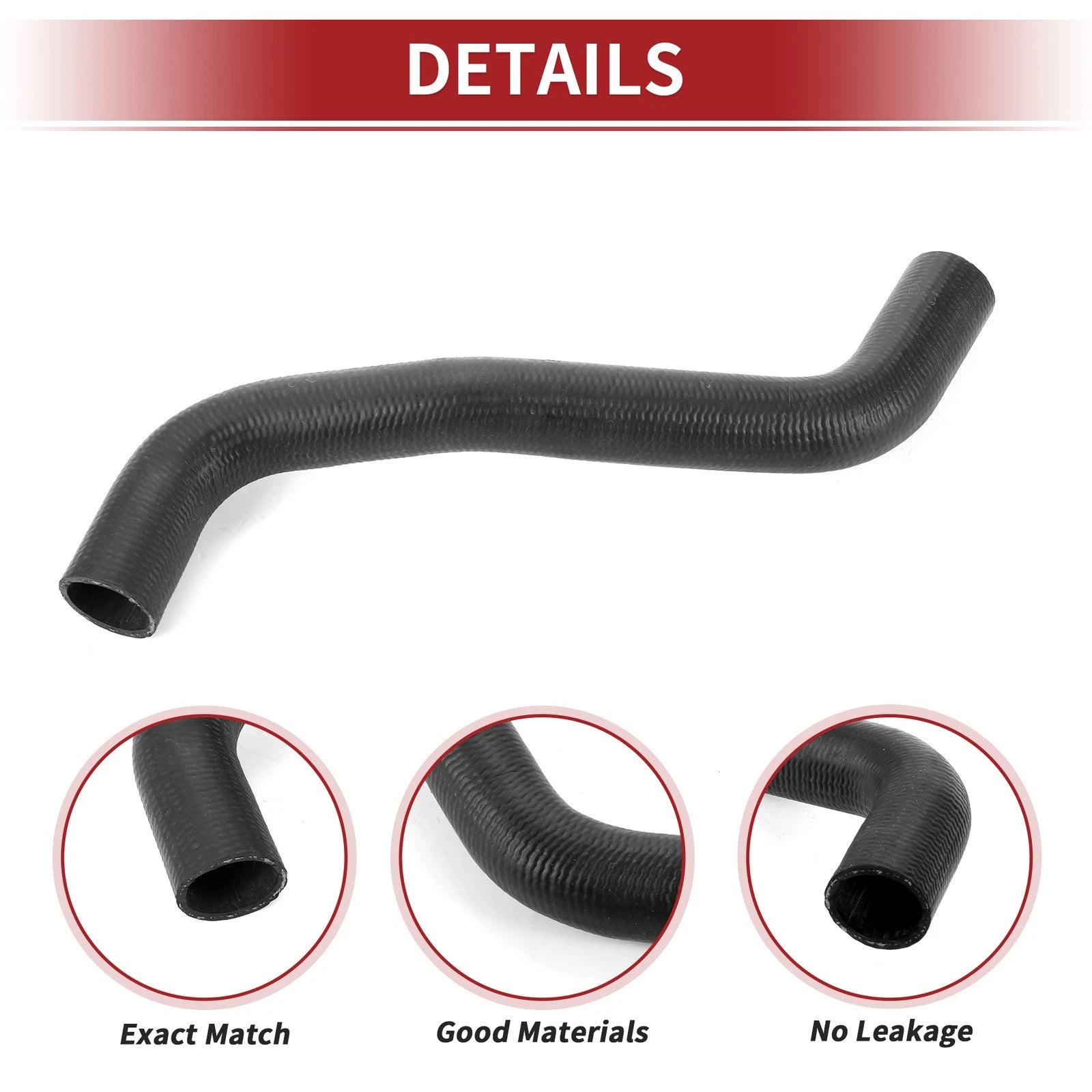 Radiator Hose for Toyota Solara 2.4L 2004–2008 No. 16572-28080 Rubber Black