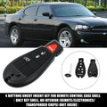 Set of 4 Keyless Entry Remote Key Shell Covers for Dodge Chrysler w/ Blade 734301711272