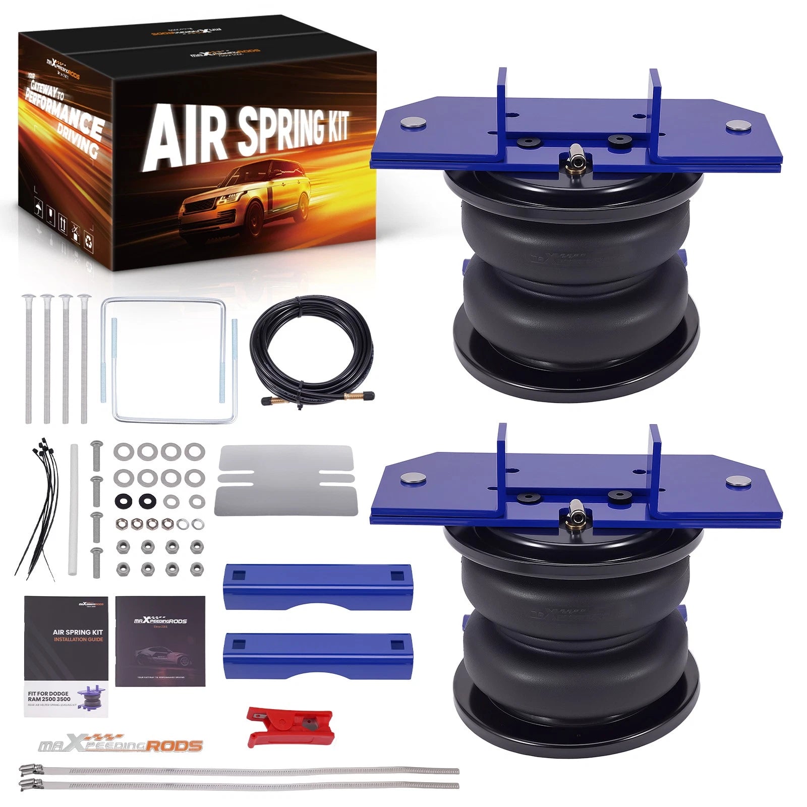 Air Suspension Spring Bag Kit for Dodge Ram 3500 (2011–2018) Up to 7500 lbs