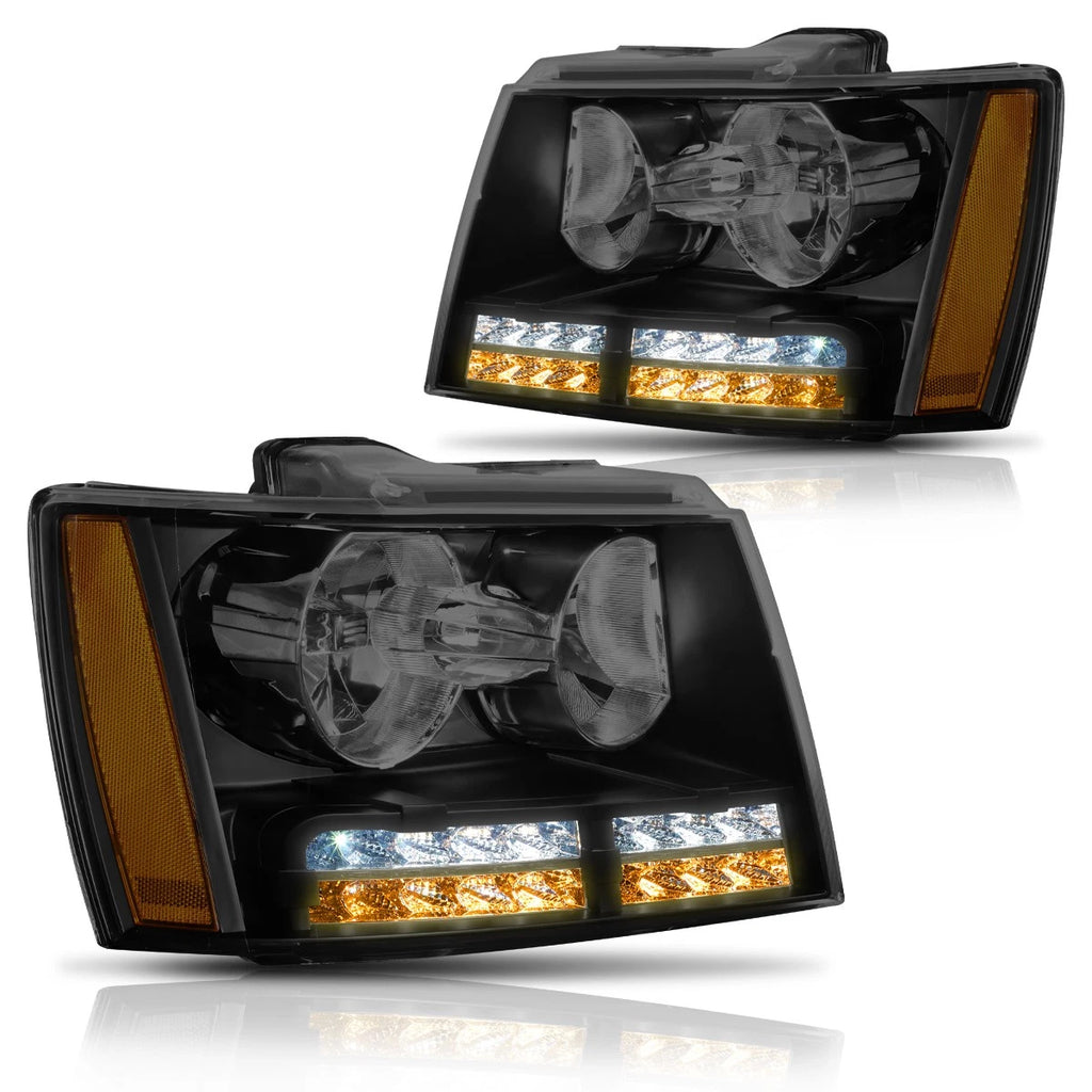 LED DRL + Turn Signal Headlight for Tahoe/Suburban (2007–2014)