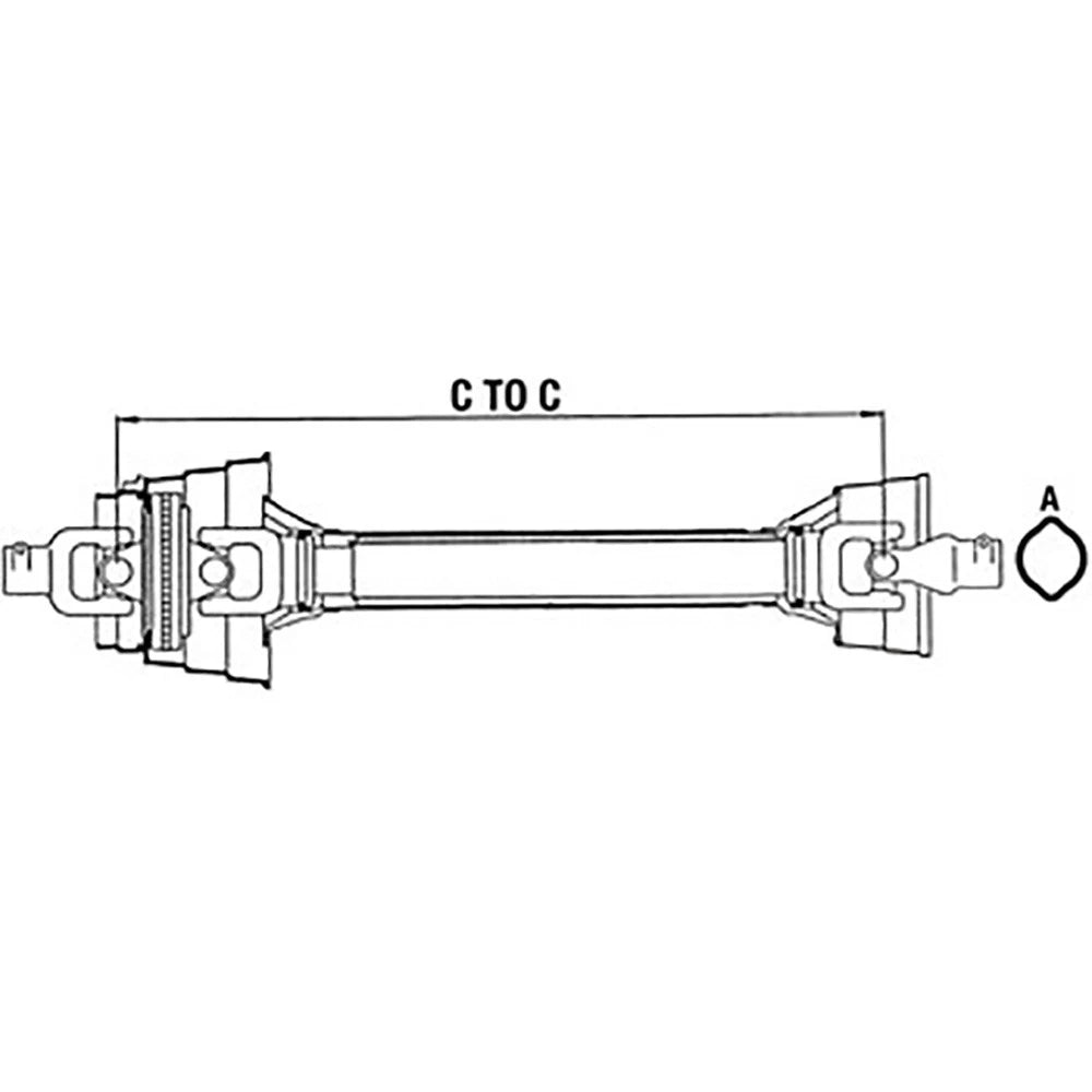 Complete PTO Driveline for Krone 1510 1810 New Idea 483 484 (2380)