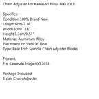 CNC Aluminum Rear Axle Chain Adjuster for Kawasaki Ninja 400 (2018)