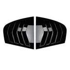 Gloss Black Rear Side Glass Shutter Cover Set of 2 for