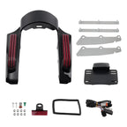 Black Rear Fender LED Light Fascia for Harley Touring (2014–2021) ABS
