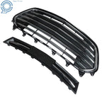 Set of 2 Front Bumper Grilles for Chevy Trax (2017–2020) Black Chrome Trim