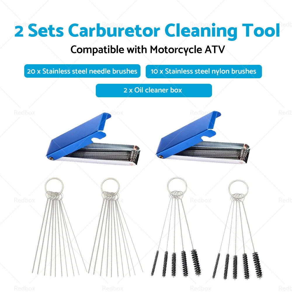 Carburetor Jet Cleaning Tool Wire Brush Kit for Motorcycle ATV