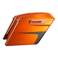 5" Hard Saddlebags for Harley Street Glide (2014–2023) Scorched Orange/Black Denim