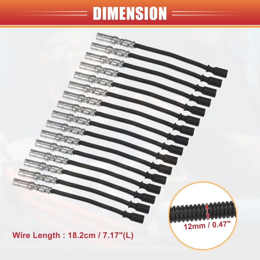 16pcs Spark Plug Wire Ignition Coil Cable No.1121500318 for Mercedes-Benz C CLK (2001–2009)