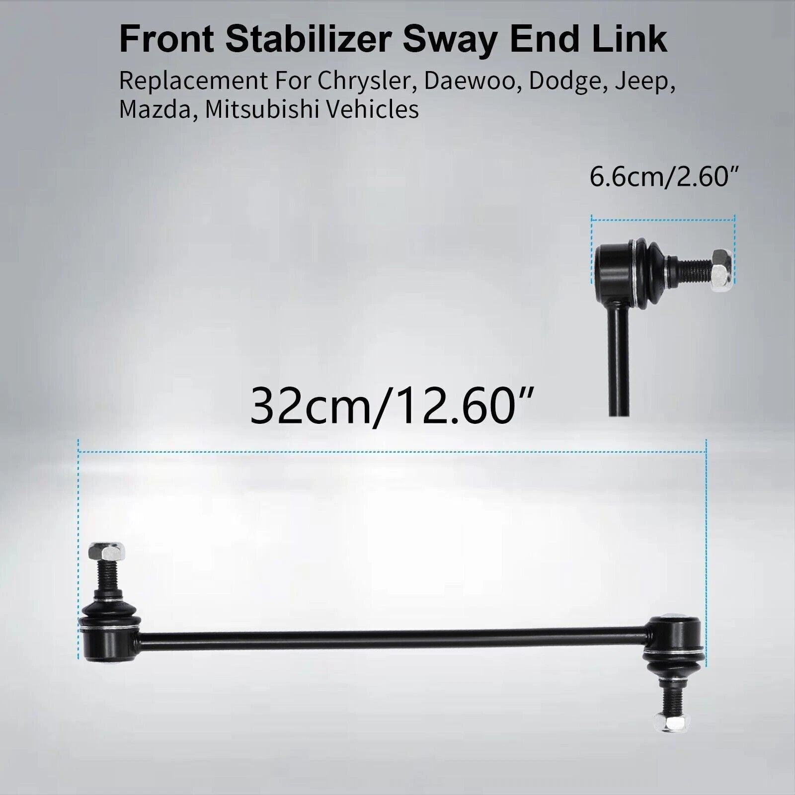 2X Front Sway Bar End Links for Dodge Avenger Caliber Jeep Compass Patriot (2007-2014)