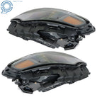 Set of 2 Headlight Assemblies for Jeep Cherokee (2019-2022) Black LED