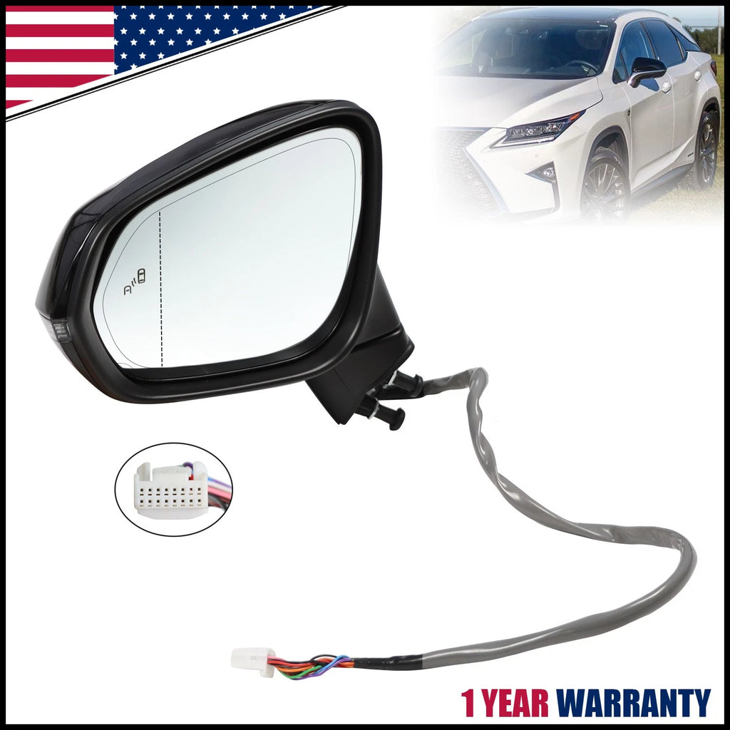 Driver Left Side Power Mirror for Lexus RX350 RX350L RX450h RX450hL (2016–2022)