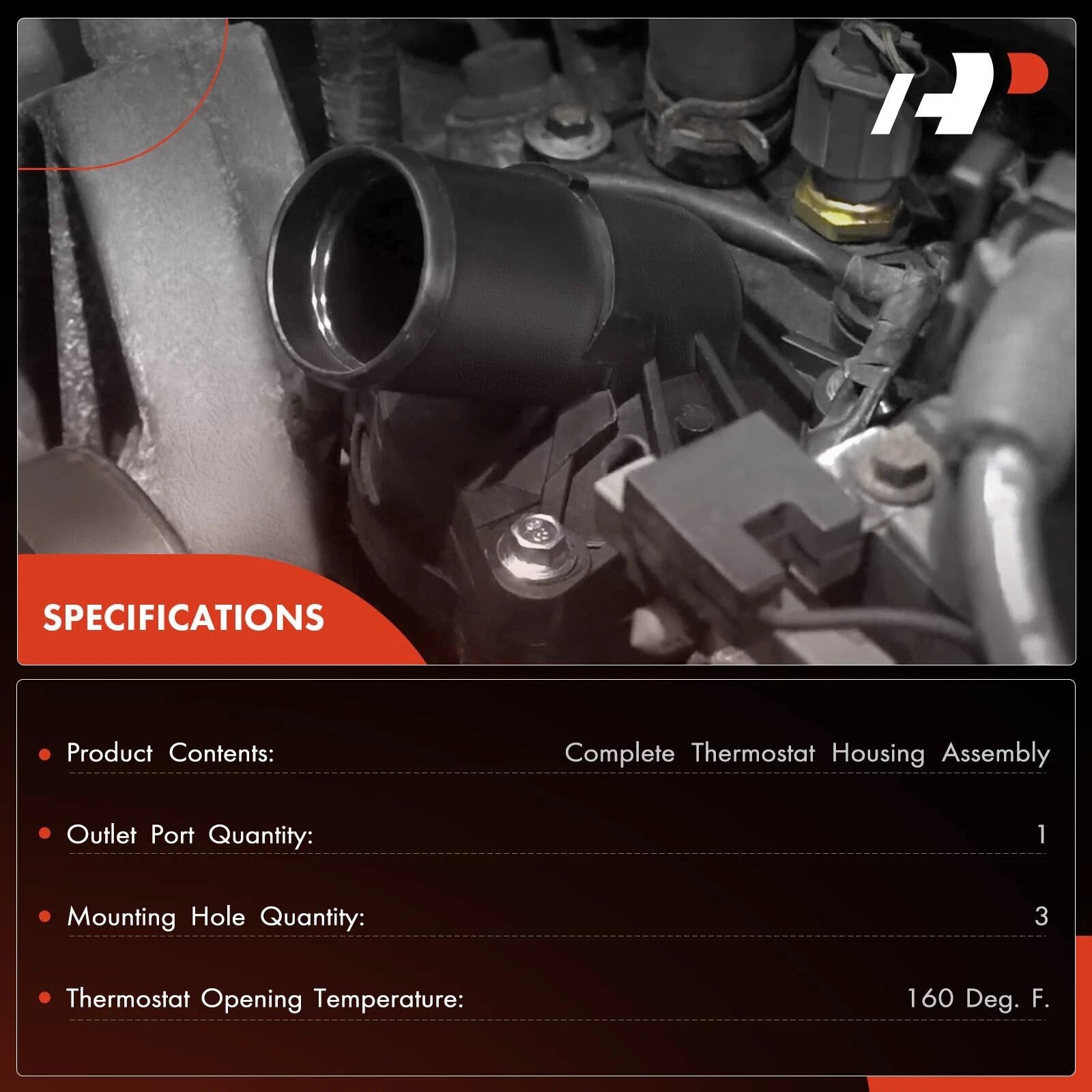 Engine Coolant Thermostat Housing for Chevy Equinox (2018â2019)