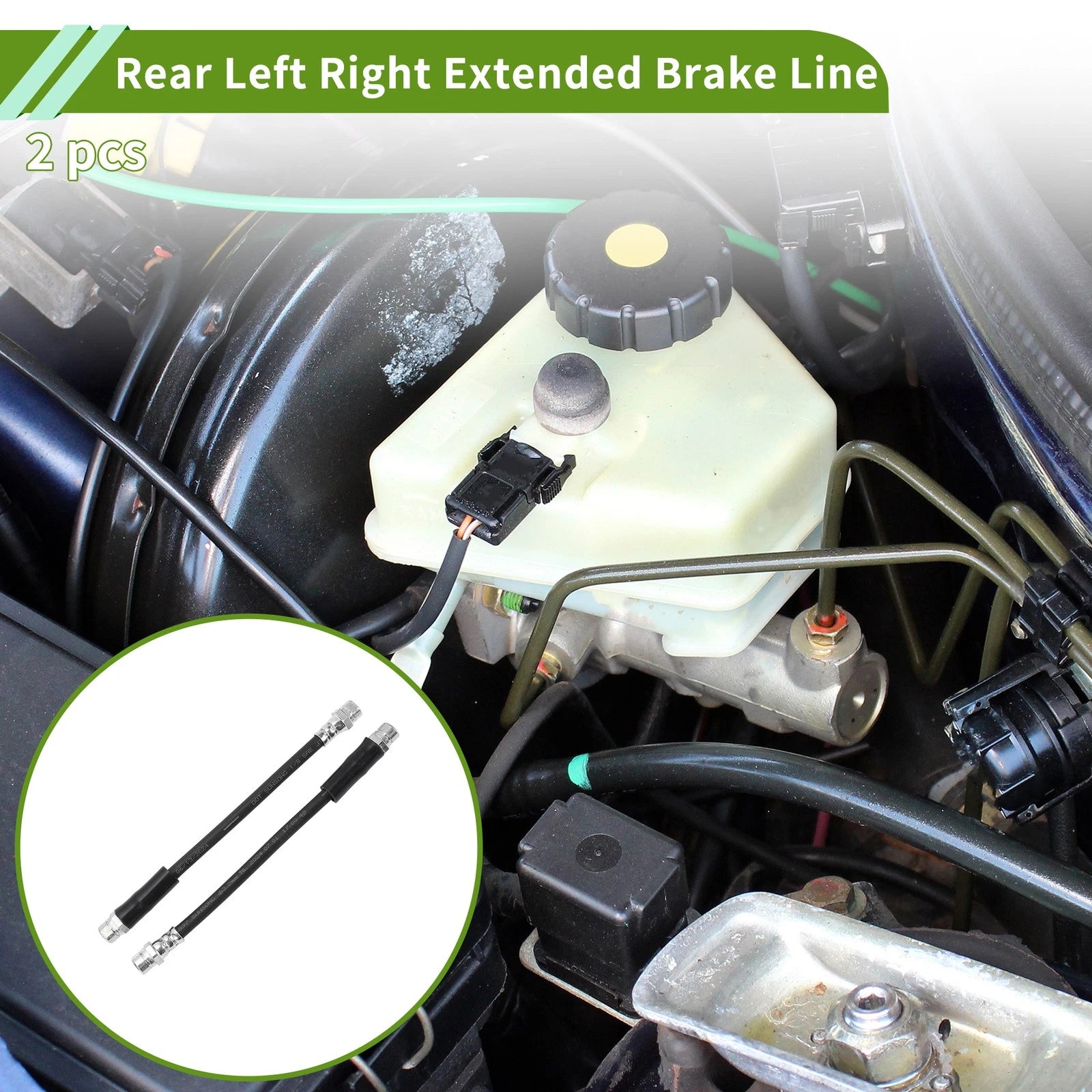 2pcs Extended Brake Line for Audi A3, VW Golf, Passat, CC, Jetta (2006–2013)