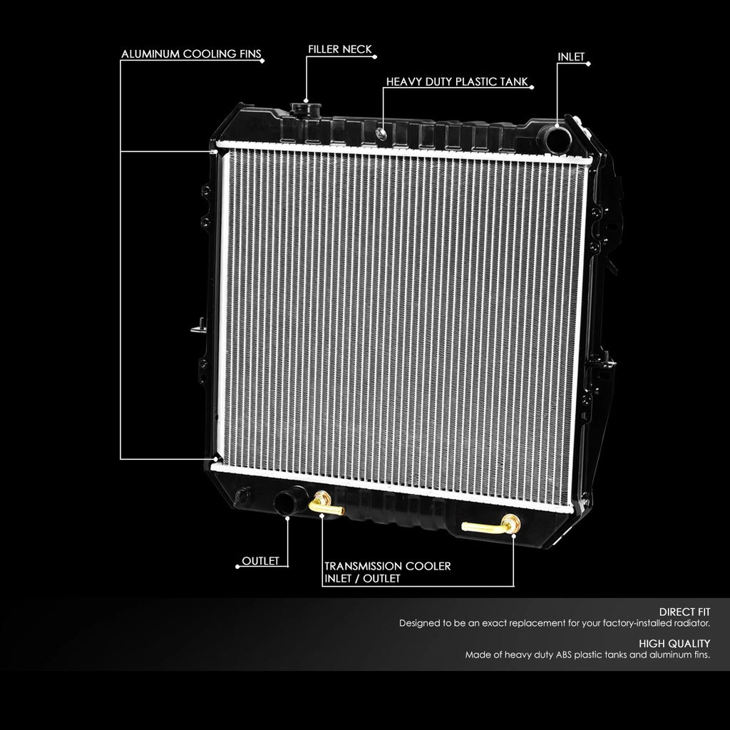 OE Aluminum Core Radiator for Toyota Pickup 4Runner V6 RWD (1988–1995) DPI 1190