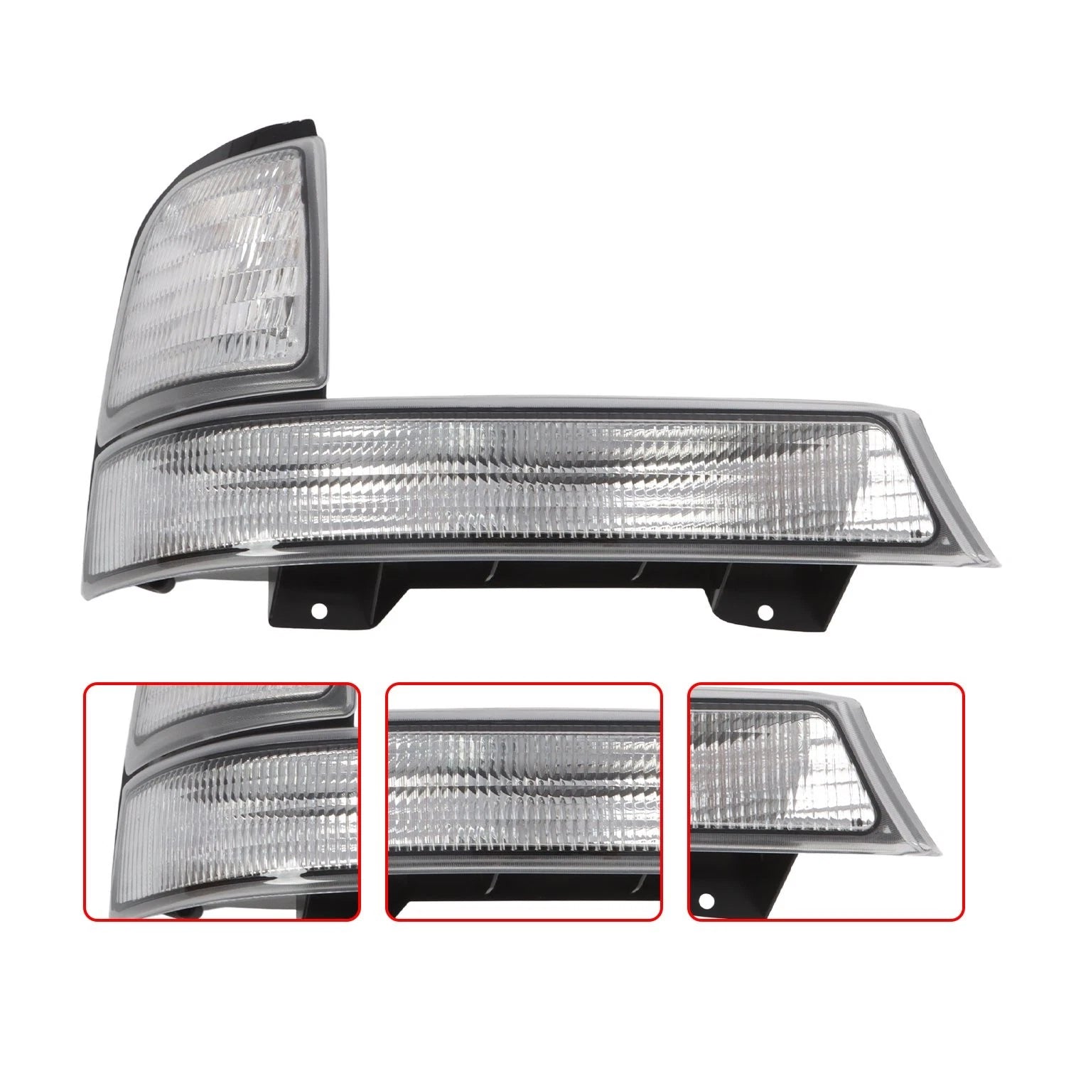 LED Strip Headlights + Corner Bumper Signal Lamps for Ford Ranger (1998–2000)