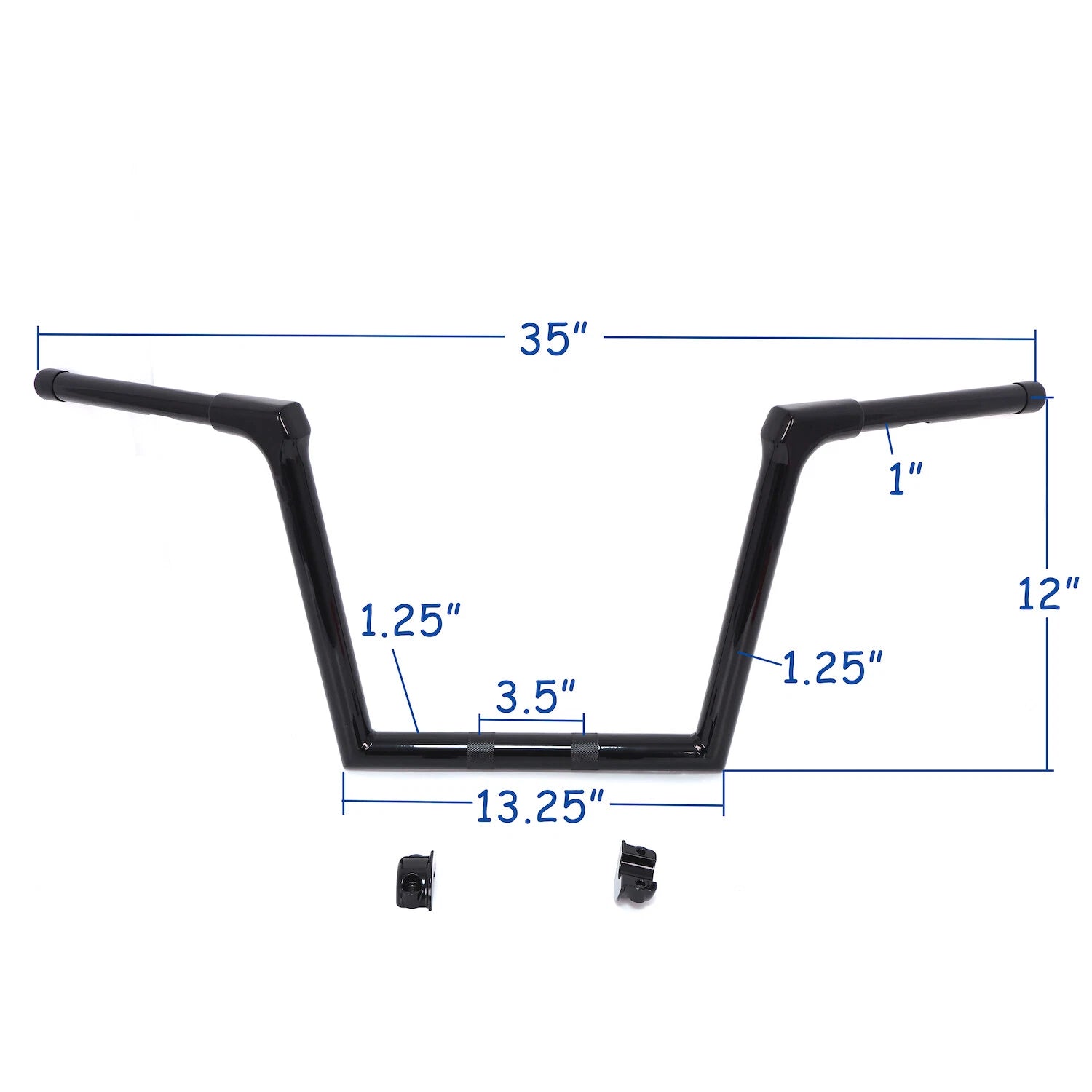 12" Black Ape Hanger Handlebar for Harley Road Glide FLTRX FLTR (2015–2020)
