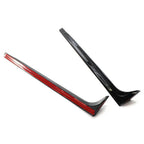 Black Rear Window Side Spoiler Canard Splitter Trim for VW Polo (11-17)