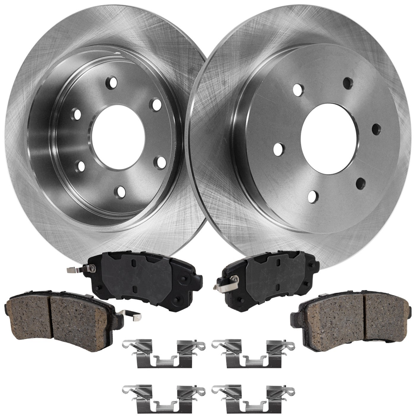 Rear Brake Disc Rotors and Pads Kit for Nissan Armada (2017–2019)
