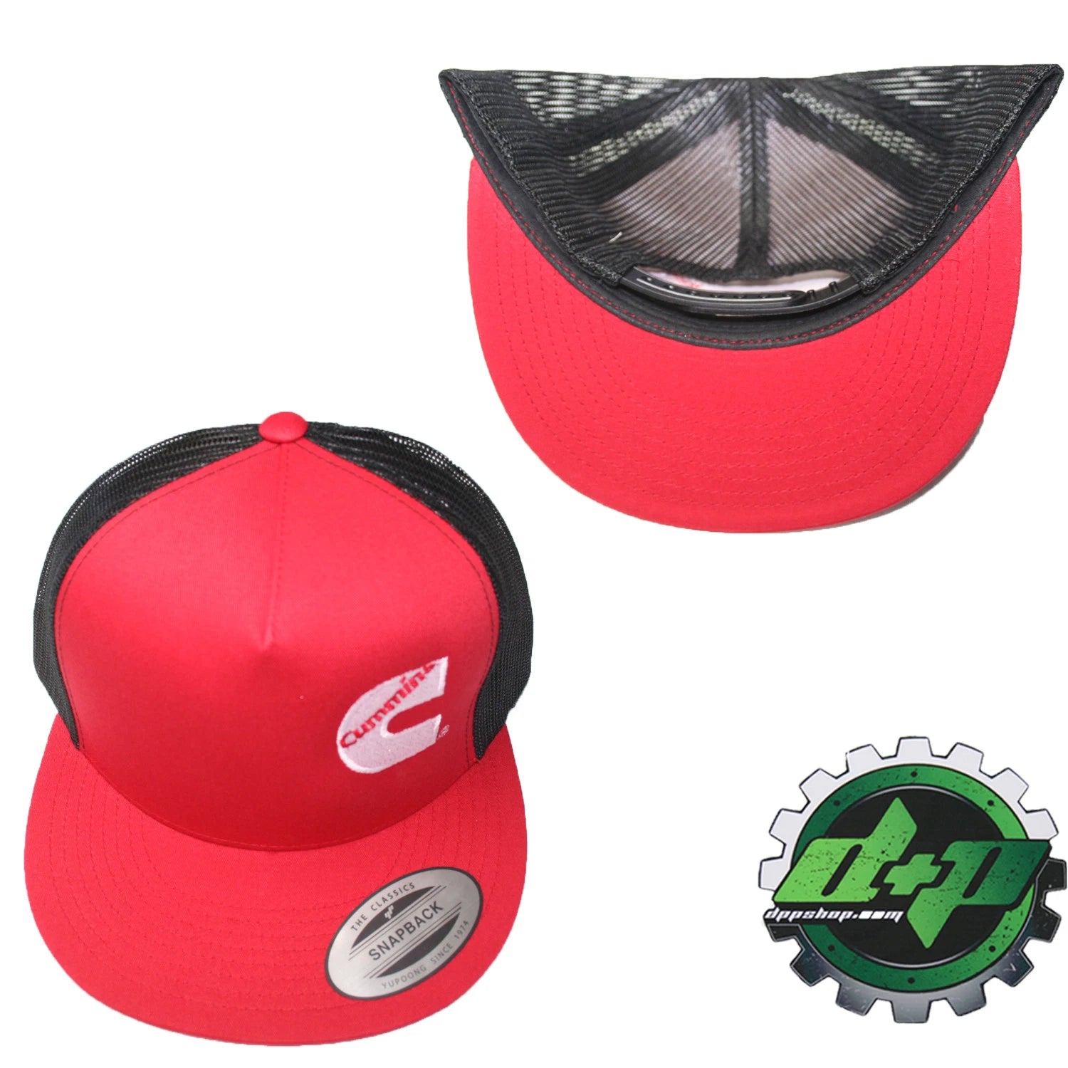 Cummins Trucker Mesh Hat for Trucks (Flat Bill, Snap Back)