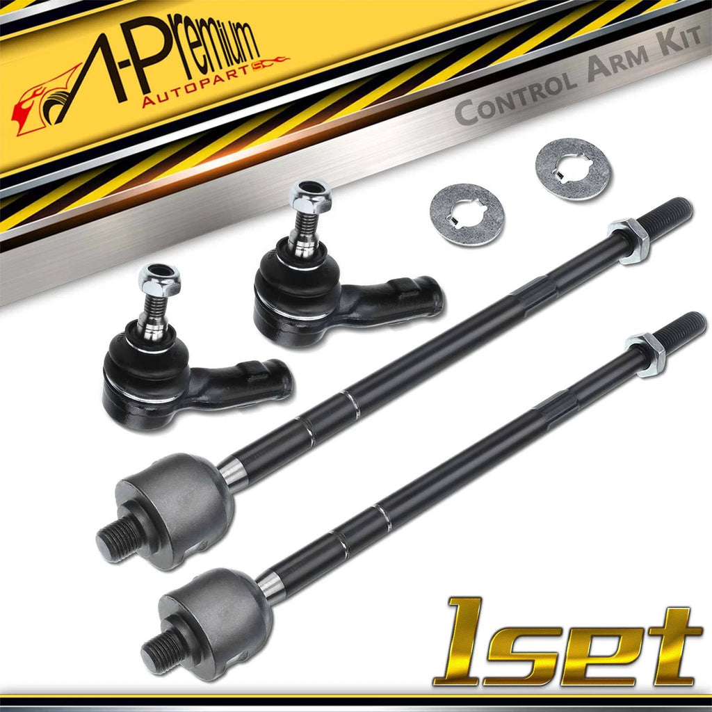 Set of 4 Outer & Inner Tie Rod Ends for Ford Focus (2000–2006)