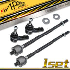 Set of 4 Outer & Inner Tie Rod Ends for Ford Focus (2000–2006)