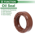 Set of 5 Oil Seal Rotary Shaft Seal FKM Rubber 25x35x10mm