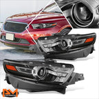 OE Style Black Housing Amber Corner Projector Headlights for Ford Taurus (2013–2019)