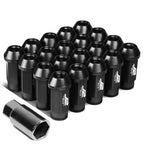 Set of 20 J2 7075 Forged Aluminum M12x1.25 Open-End Lug Nuts for Universal
