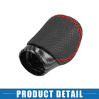Gear Shift Knob for Lexus (Carbon Fiber, Faux Leather, Red Thread)