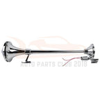 Chrome Silver Single Trumpet Air Horn Kit for Universal Vehicles