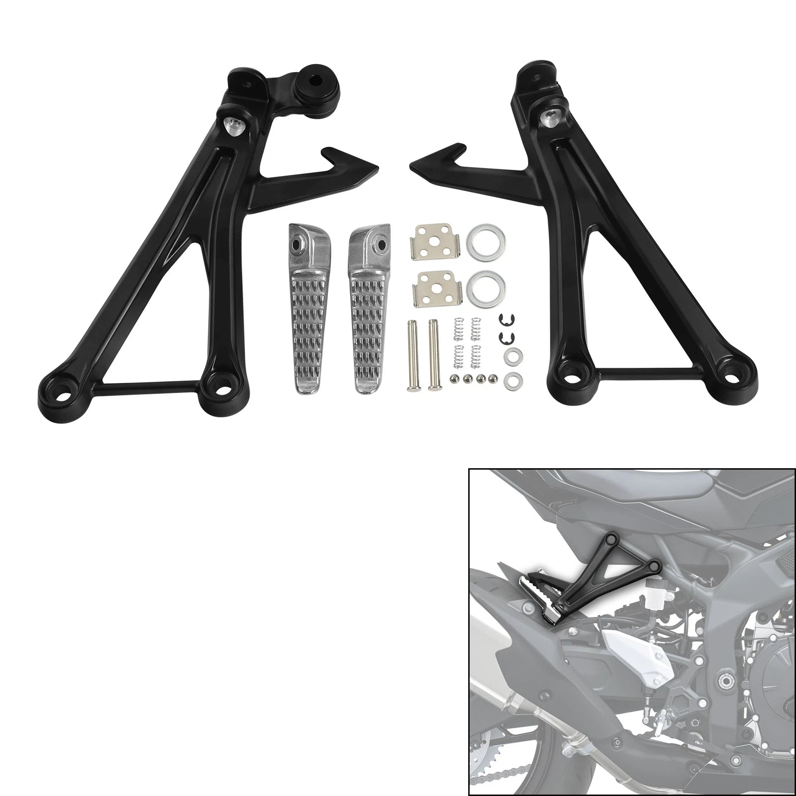 Passenger Footpegs Bracket for Kawasaki Ninja ZX-4RR ZX-4R (2023–2024) ZX-25R (2020–2024)