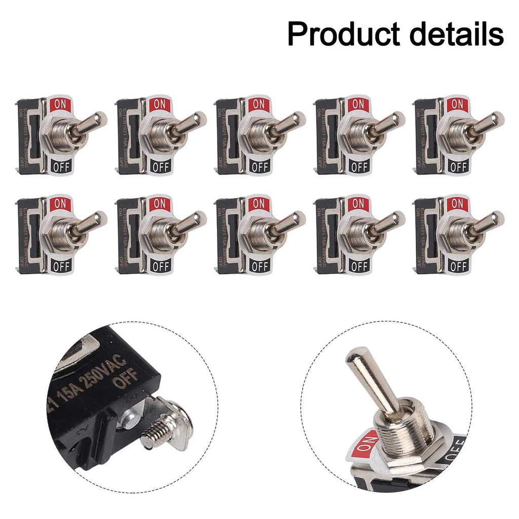 10 pcs 12V 24V 220V 230V 10A Car Rocker Switch ON OFF 2 Pin for Boats