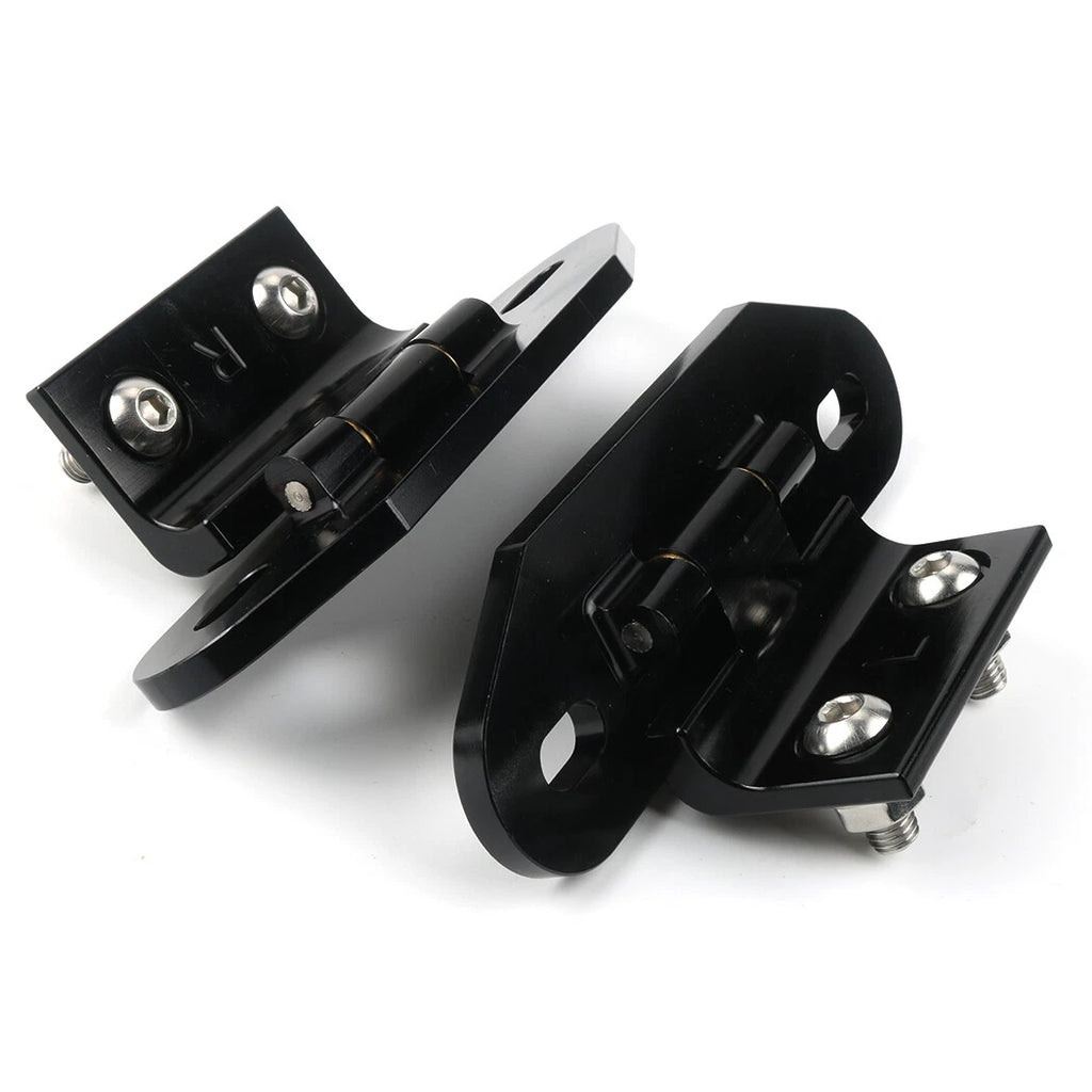 Billet Aluminum Rear Hatch Hinges Black Pair for Camaro/Firebird (1982–1992)
