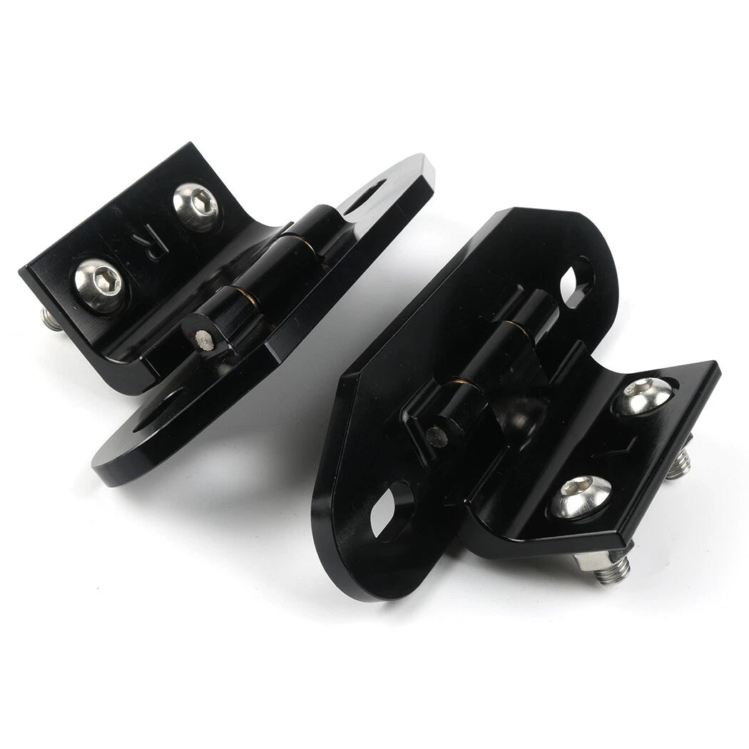 Billet Aluminum Rear Hatch Hinges Black Pair for Camaro/Firebird (1982–1992)