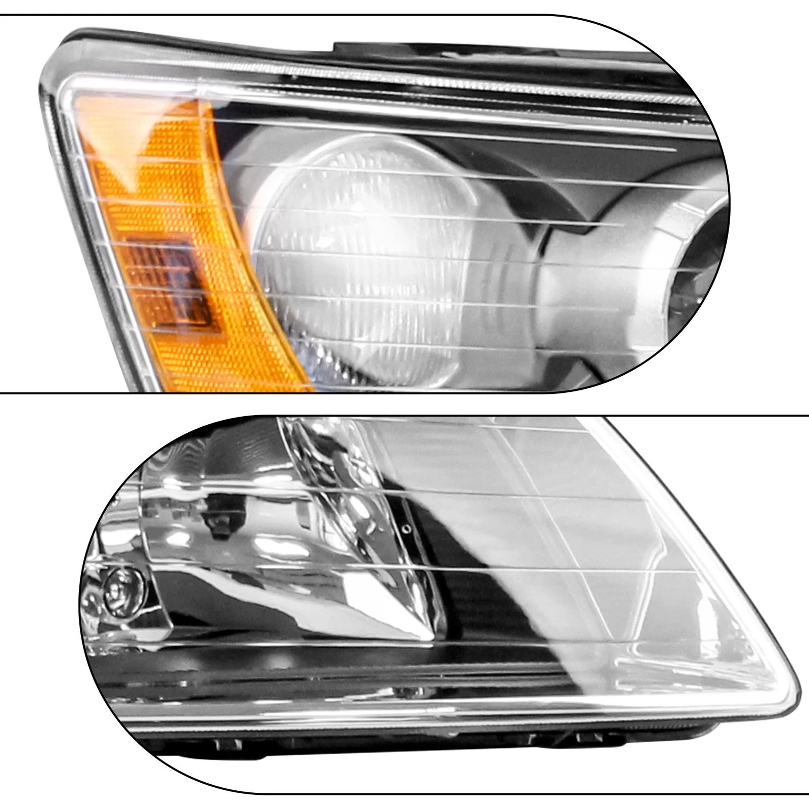 Set of 2 Headlight Assemblies for Hyundai Sonata (2006-2008)