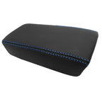 Leather Synthetic Console Armrest Cover for Honda Accord (2003–2007) Blue Stitch