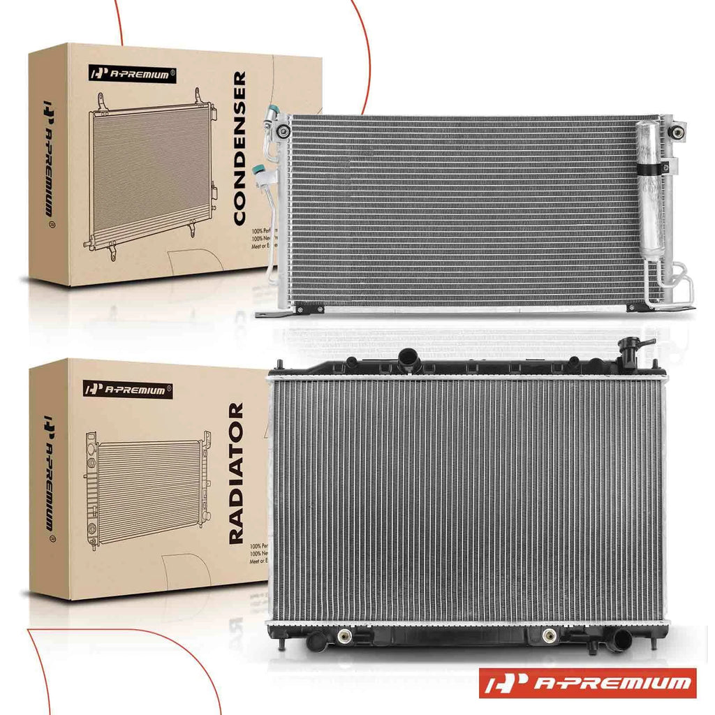2X Radiator and AC Condenser Cooling Kit for Mitsubishi Lancer 