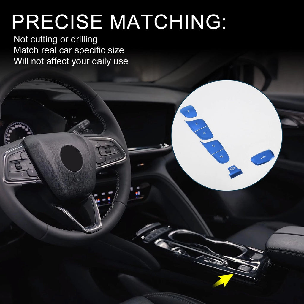Set of 1 Gear Shift Handbrake Panel Button Switch Cover for Buick Envision (2016–2023)
