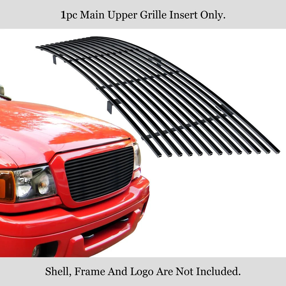 Upper Stainless Black Billet Grille Insert for Ford Ranger (2004-2005)