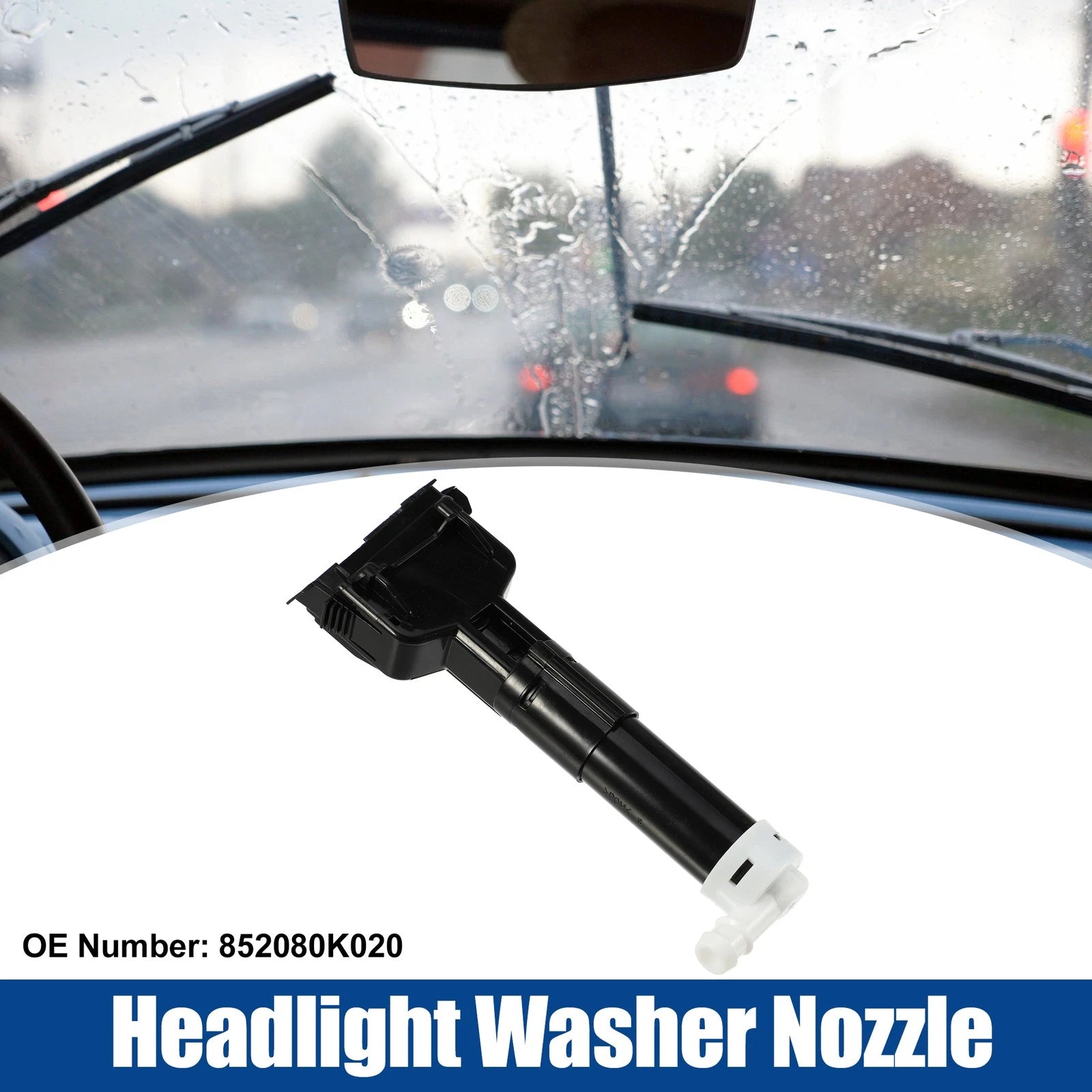 Front Left Headlight Washer Nozzle No. 852080K020 for Toyota Hilux (2004–2015)