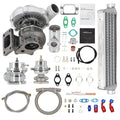 T3 T4 T04E Universal Turbo Stage III+Wastegate+Intercooler+Oil Lines +BOV Kit