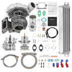 T3 T4 T04E Universal Turbo Stage III+Wastegate+Intercooler+Oil Lines +BOV Kit
