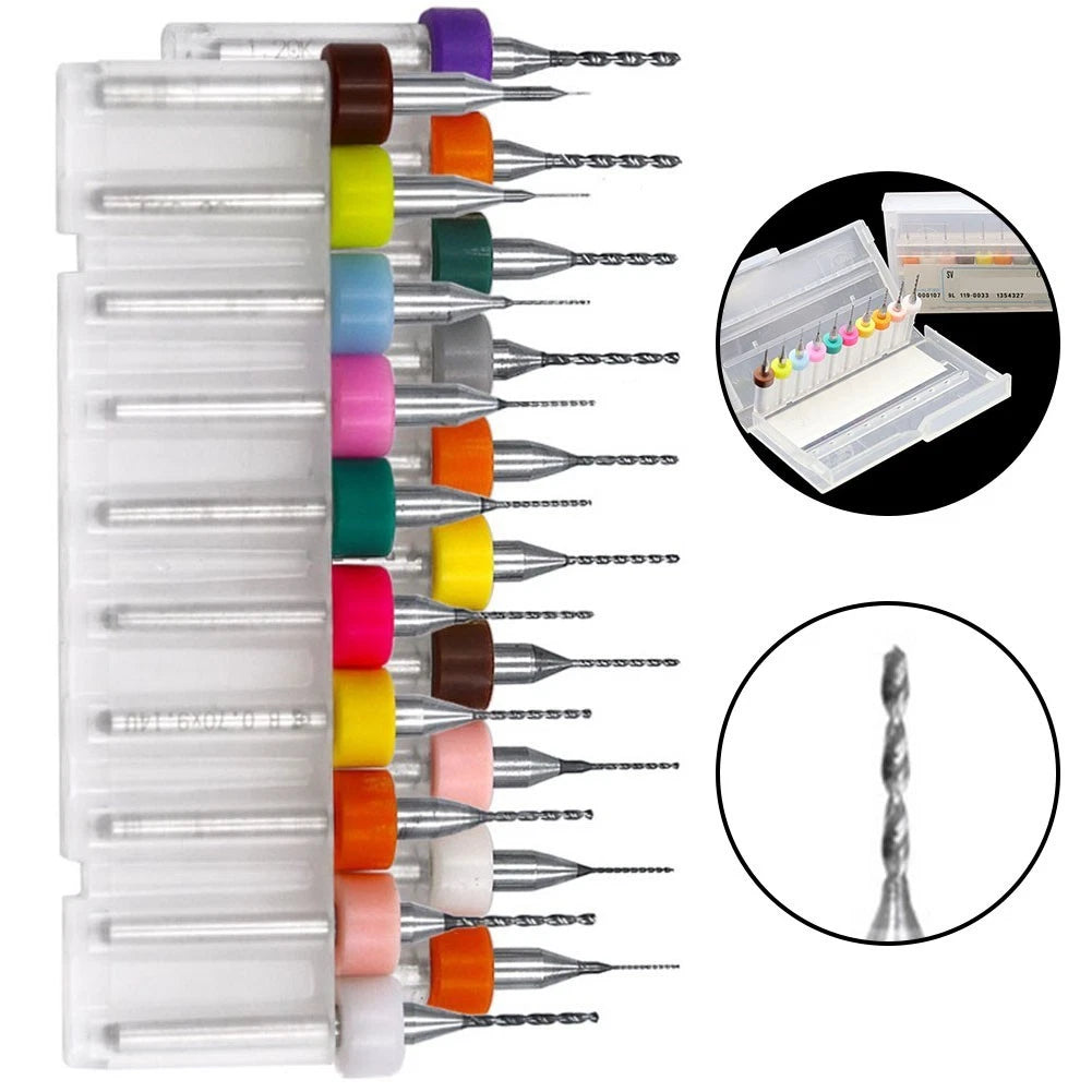 Set of 20 PCB Drill Bits 3.175mm Engraving 38mm Colorful 12mm