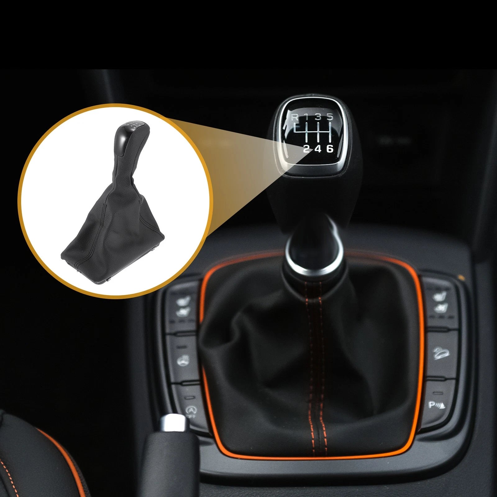 6 Speed Gear Shifter Knob with Cover for Mercedes-Benz E-Class (2002–2009) 655692098158