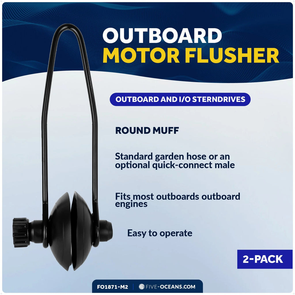 2X Outboard Motor Muffs for Universal Outboard Motor Flusher (PVC)