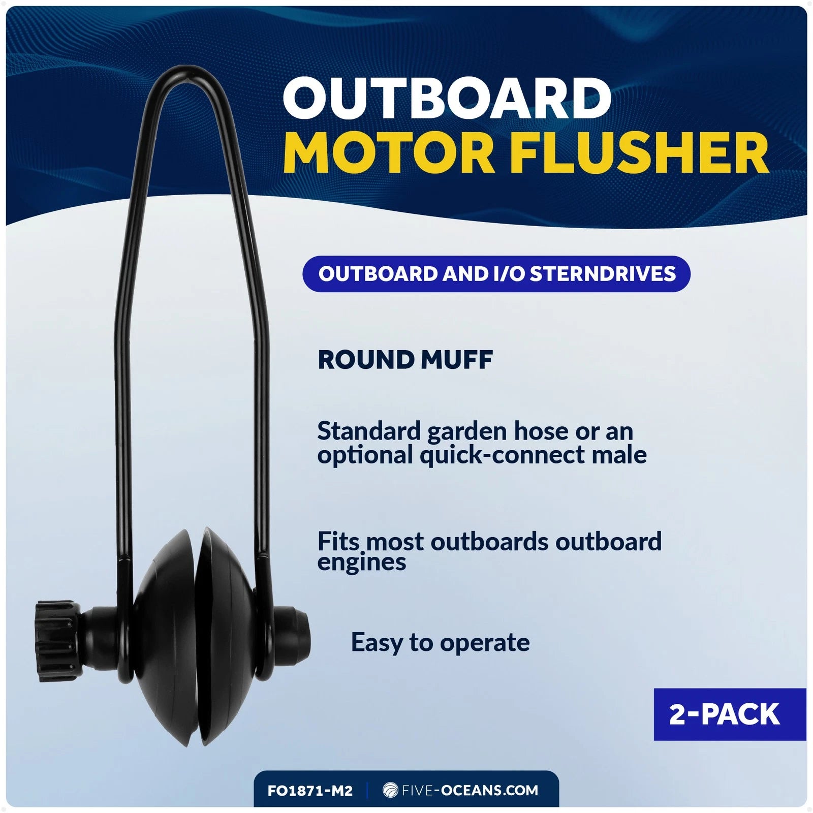 2X Outboard Motor Muffs for Universal Outboard Motor Flusher (PVC)